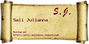 Sali Julianna névjegykártya